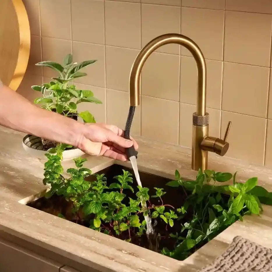 Quooker PRO3 Flex Boiling Water Kitchen Tap - Patinated Brass | FXRPTN