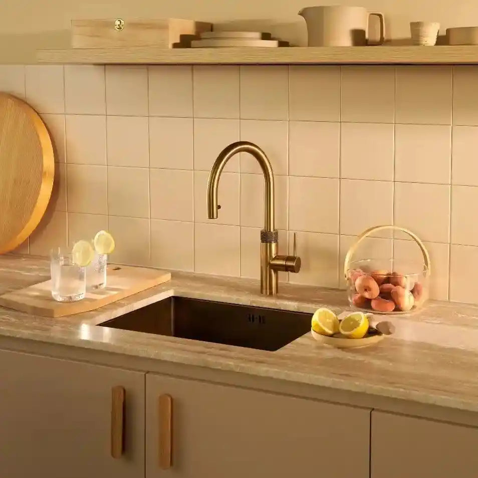 Quooker PRO3 Flex Boiling Water Kitchen Tap - Patinated Brass | FXRPTN