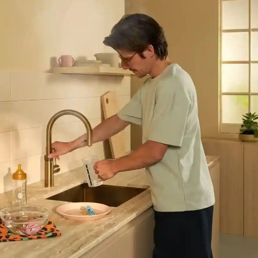Quooker PRO3 Flex Boiling Water Kitchen Tap - Patinated Brass | FXRPTN