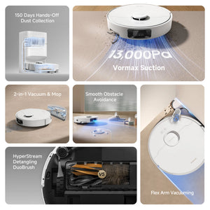 Dreame D20 Pro Plus Robot Vac Vacuum and Mop - White | RLD43SD