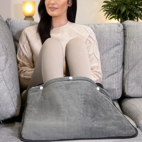 Dreamland Revive Me Comfy Electric Foot Warmer with 5 Heat Settings - Grey | 26009