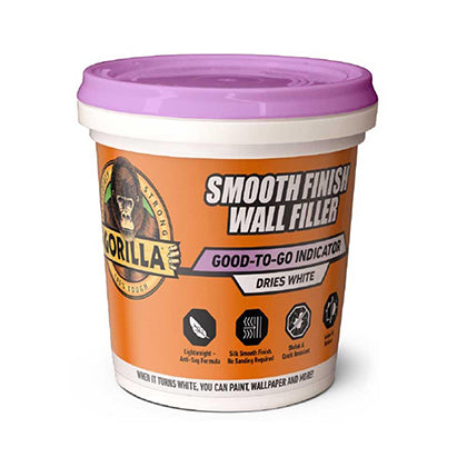 Gorilla Smooth Finish Ready Mixed Wall Filler 473ml - Purple to White | 118798