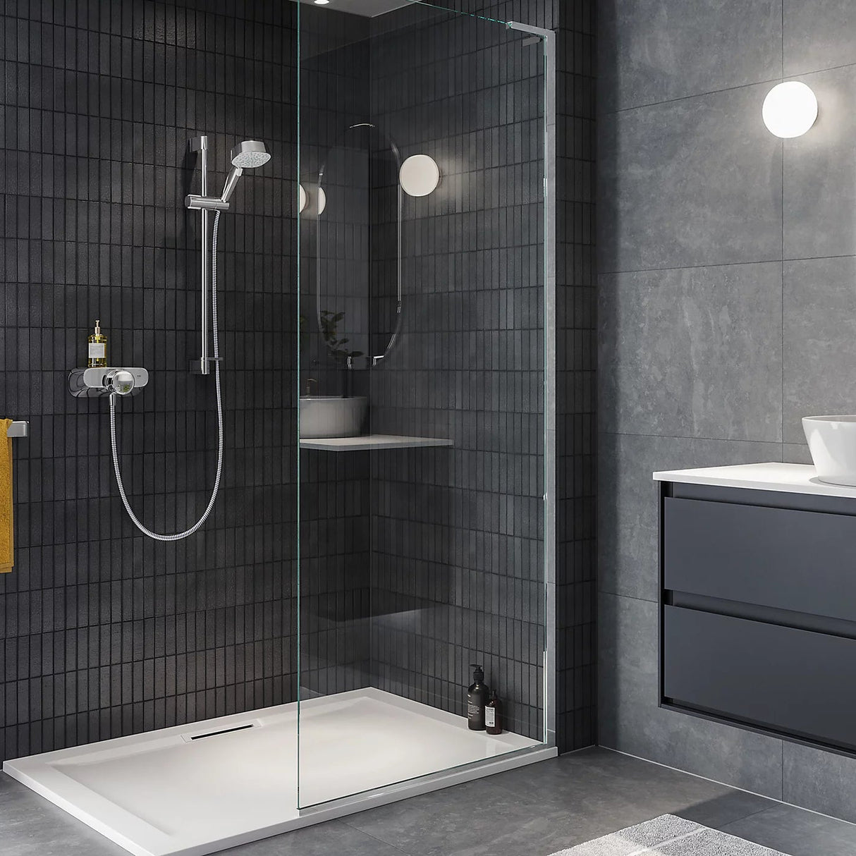 Single Outlet Mira mixer shower in a white background 