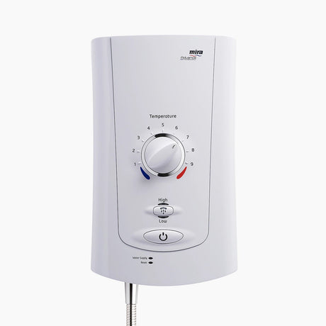 Mira single outlet electric shower in a white background