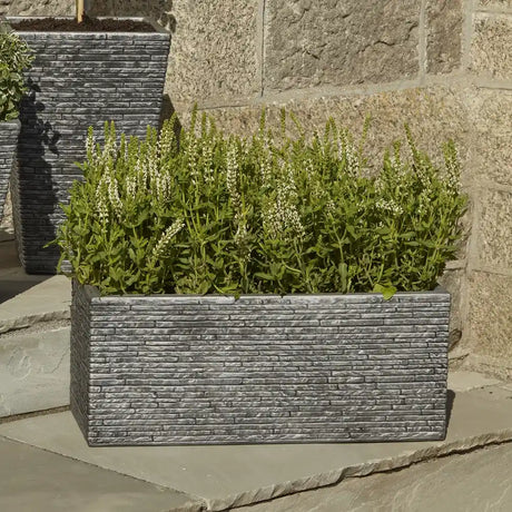Strata Slate Trough Garden Planter Pot - Stone | GN576-STN