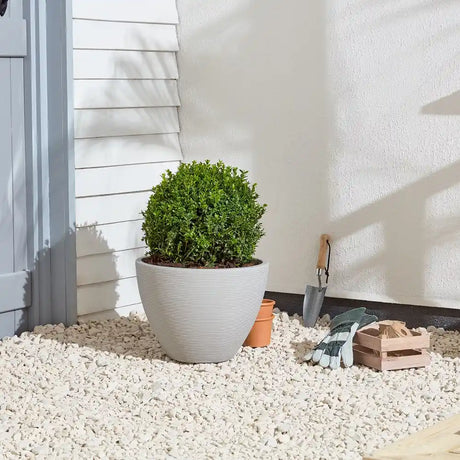 Strata Valencia Garden Planter Medium - Stone | GN585-STN