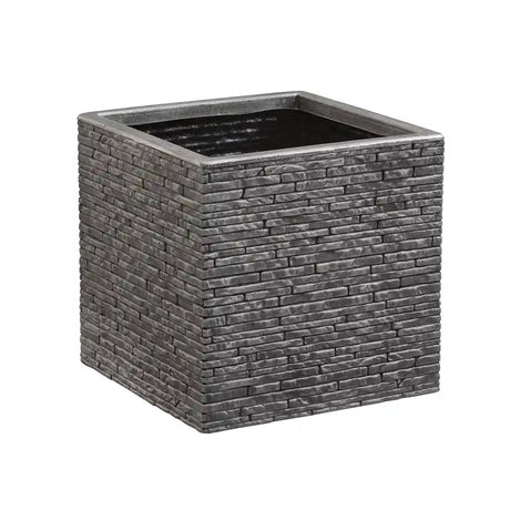 Strata Slate Square Garden Planter Pot - Stone | GN686-STN
