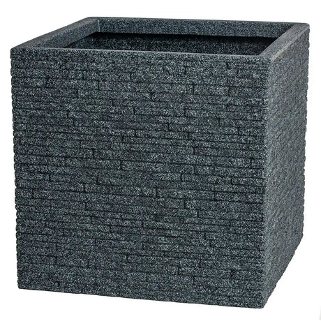 Strata Slate Square Garden Planter Pot - Ash | GN686-ASH