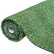 Rolled green artificial grass displaying 38mm pile height with white backing visible on the curl, Greenfx Sorrento brand, 1 metre by 4 metre roll shown against white background
