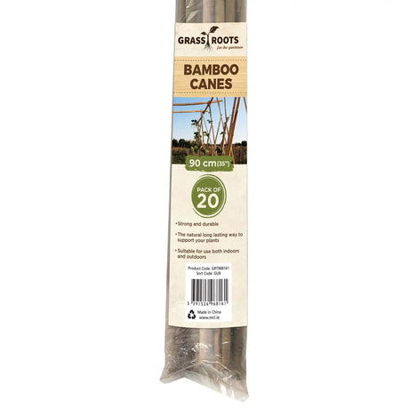 Grass Roots 90cm Pre-Packed Natural Bamboo Canes | GRT968161