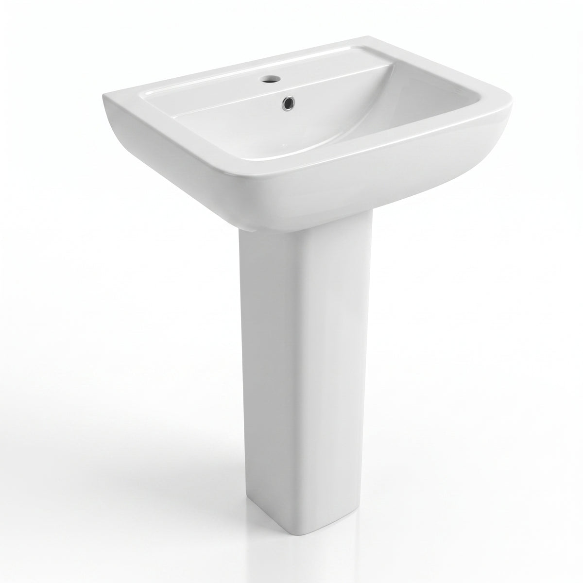 Lusso 600 1 Taphole Basin & Pedestal & Semi Pedestal
