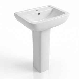 Lusso 600 1 Taphole Basin & Pedestal & Semi Pedestal