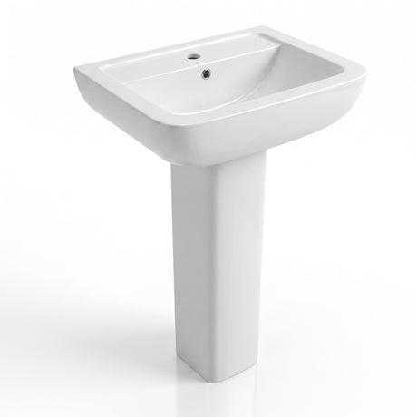 Lusso 600 1 Taphole Basin & Pedestal & Semi Pedestal