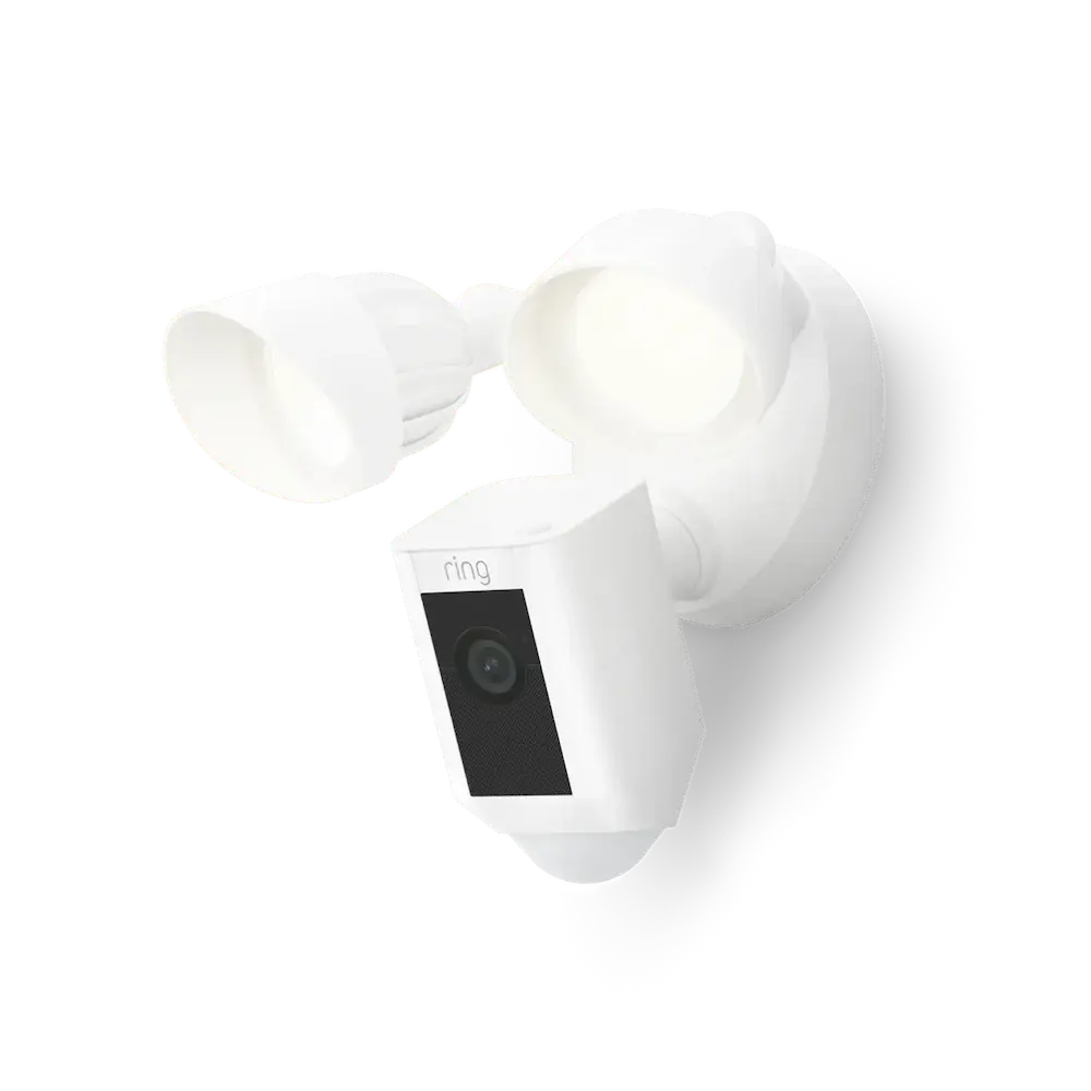 Ring Floodlight Wired Plus Wifi Security Camera - White | B08F6M24HK