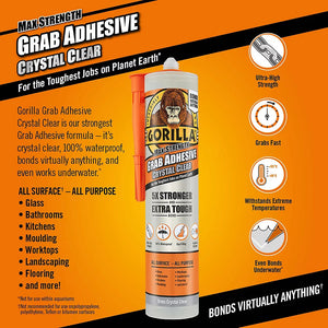 Gorilla Heavy Duty Grab Adhesive 270ml - Crystal Clear | 2044402