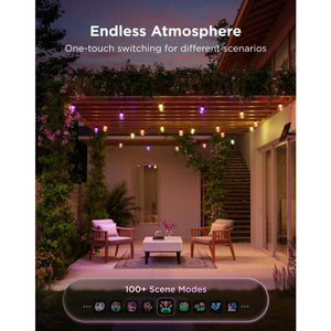 Govee Outdoor Solar String Lights - 33f t/ 10 Metre IP67 - Multi Coloured | H3001311