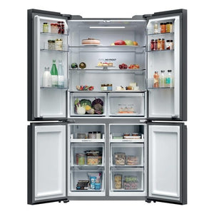 Haier Cube 90 3 Frost Free Multi Door Fridge Freezer - Slate Black | HCR39F19ENPT