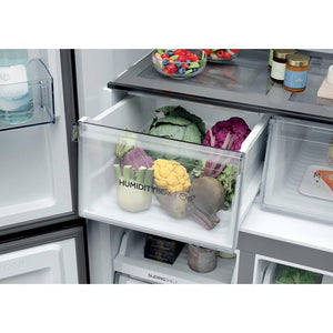 Haier Cube 90 3 Frost Free Multi Door Fridge Freezer - Slate Black | HCR39F19ENPT