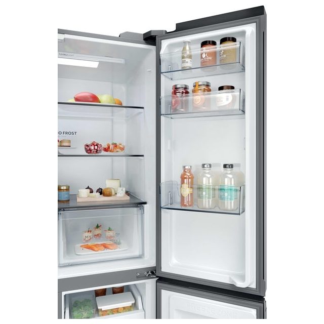 Haier Cube 90 3 Frost Free Multi Door Fridge Freezer - Slate Black | HCR39F19ENPT