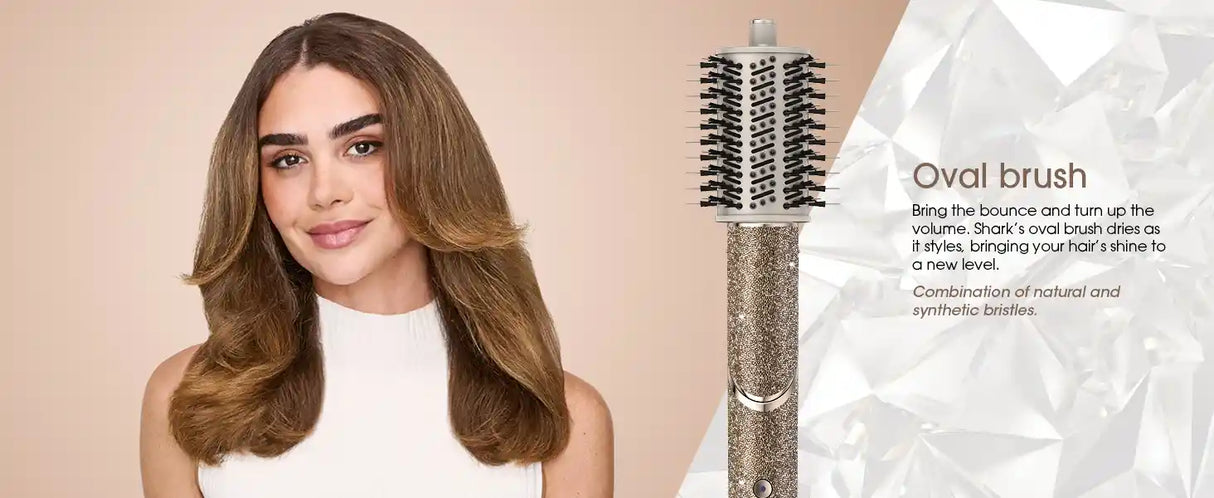 Shark FlexStyle 5 in 1 Air Styler & Hair Dryer Gift Set Limited Edition - Champagne Sparkle | HD446JSUK