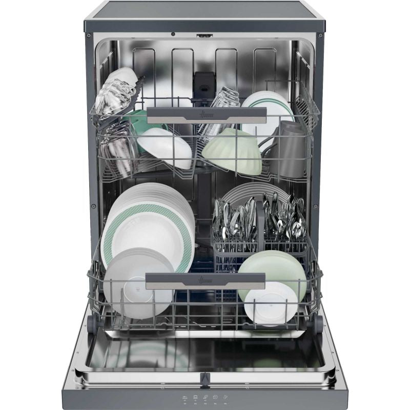 Hoover H-Dish 14 Place 60cm Dishwasher - Graphite | HFP4C7E0A-80
