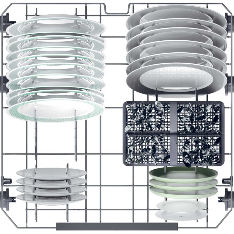 Hoover H-Dish 14 Place 60cm Dishwasher - Graphite | HFP4C7E0A-80
