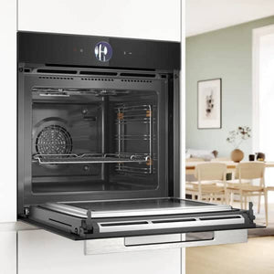 Bosch Series 8 Electric Pyrolytic Smart Oven with Microwave - Black | HMG7764B1B