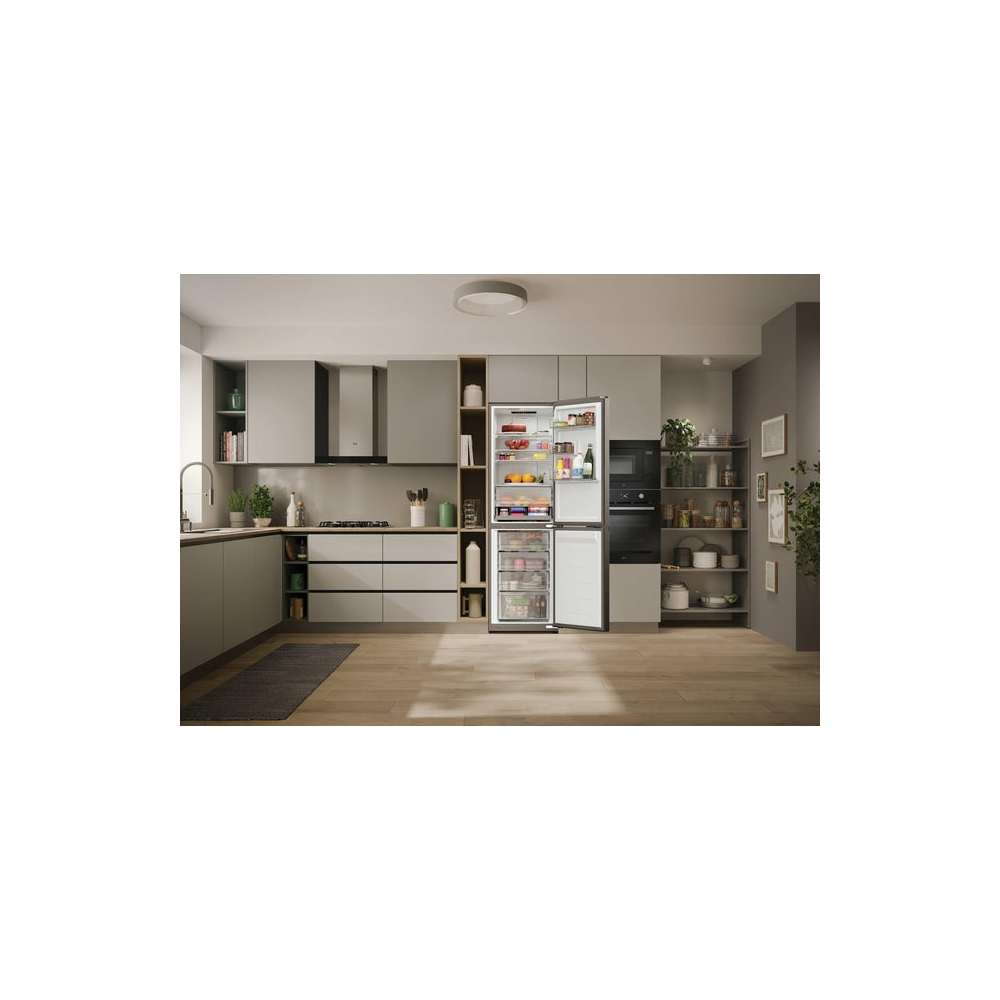 Hoover 185cm 60/40 Fridge Freezer - Inox | HONCQ3T518ENXK