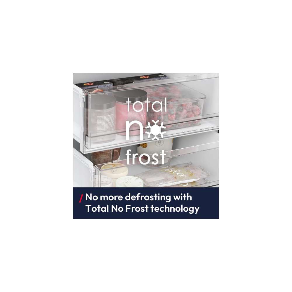 Hoover 185cm 60/40 Fridge Freezer - Inox | HONCQ3T518ENXK