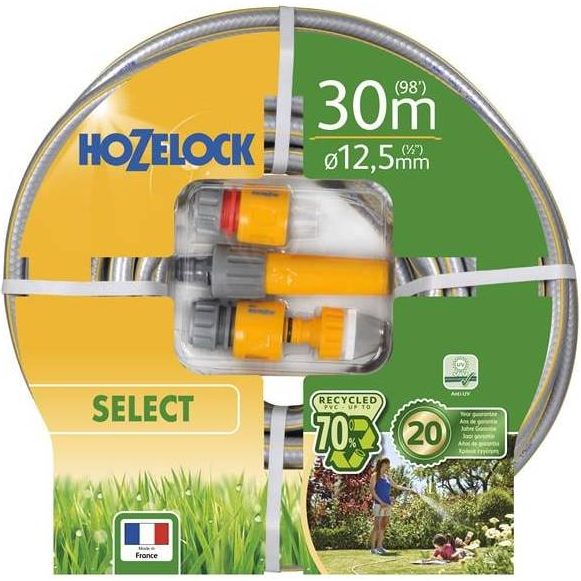 Hozelock 7230P Starter Hose Starter Set 30m 12.5mm (1/2in) with Fittings | HOZ100100583