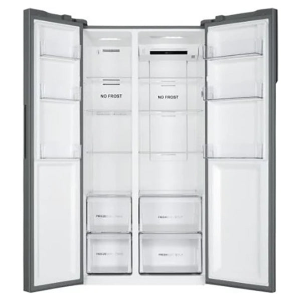 Haier SBS 90 Series 3 Frost Free American Fridge Freezer - Gentle Silver | HSR3918ENPG