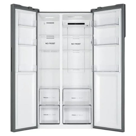Haier SBS 90 Series 3 Frost Free American Fridge Freezer - Gentle Silver | HSR3918ENPG