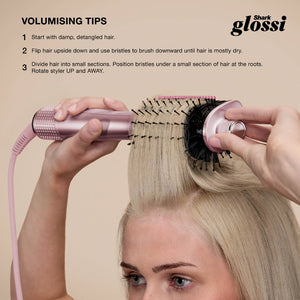Shark Glossi Hot Brush and Air Glosser - Peony Pink | HT302UKPK
