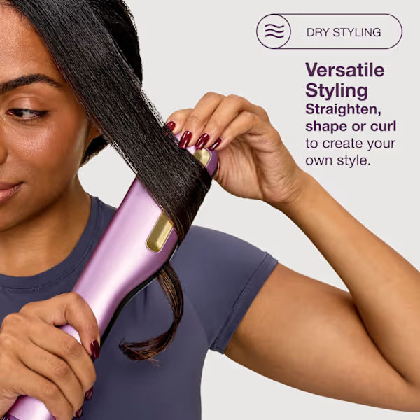 Shark SilkiPro Straight Hair Straightener + Dryer in One Tool with Heat-Resistant Storage Case - Plum Satin | HT401UKPU