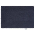 Dark navy blue textured doormat with rounded corners, 50cm x 75cm Hug Rug Sense design with small brand label visible in bottom right corner