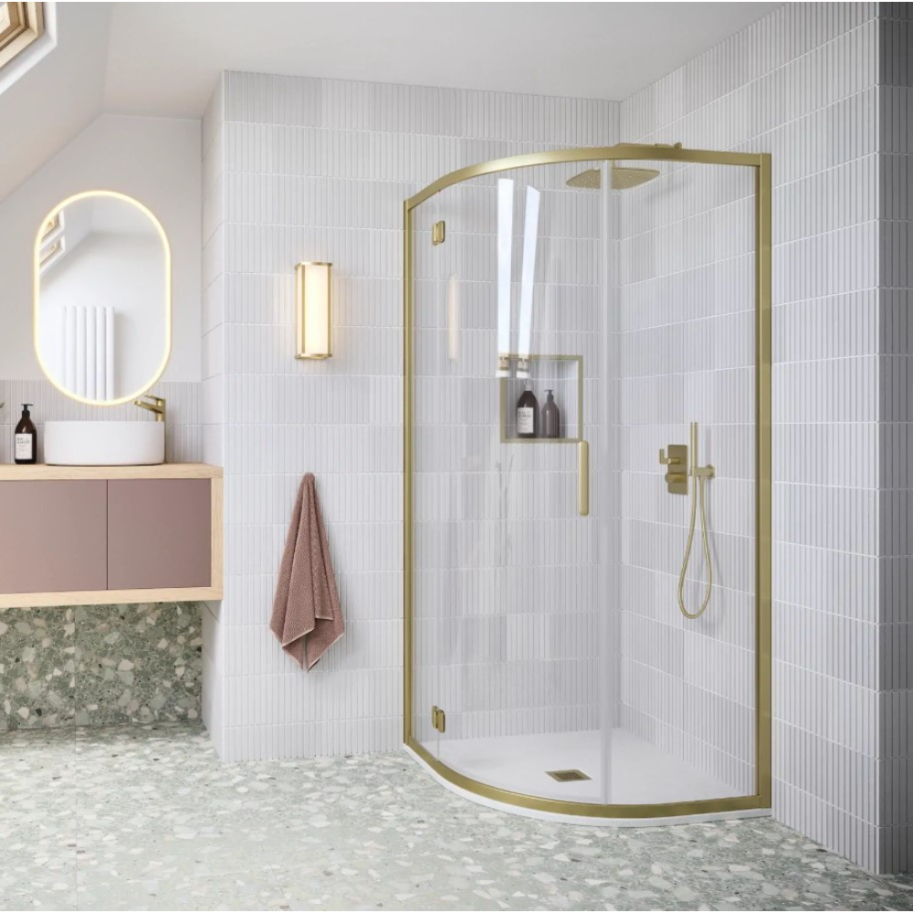 Flair ILI Quadrant Shower Enclosure | Chrome, Matte Black, Brushed Brass | 900mm, 1000x800mm to 1200x900mm