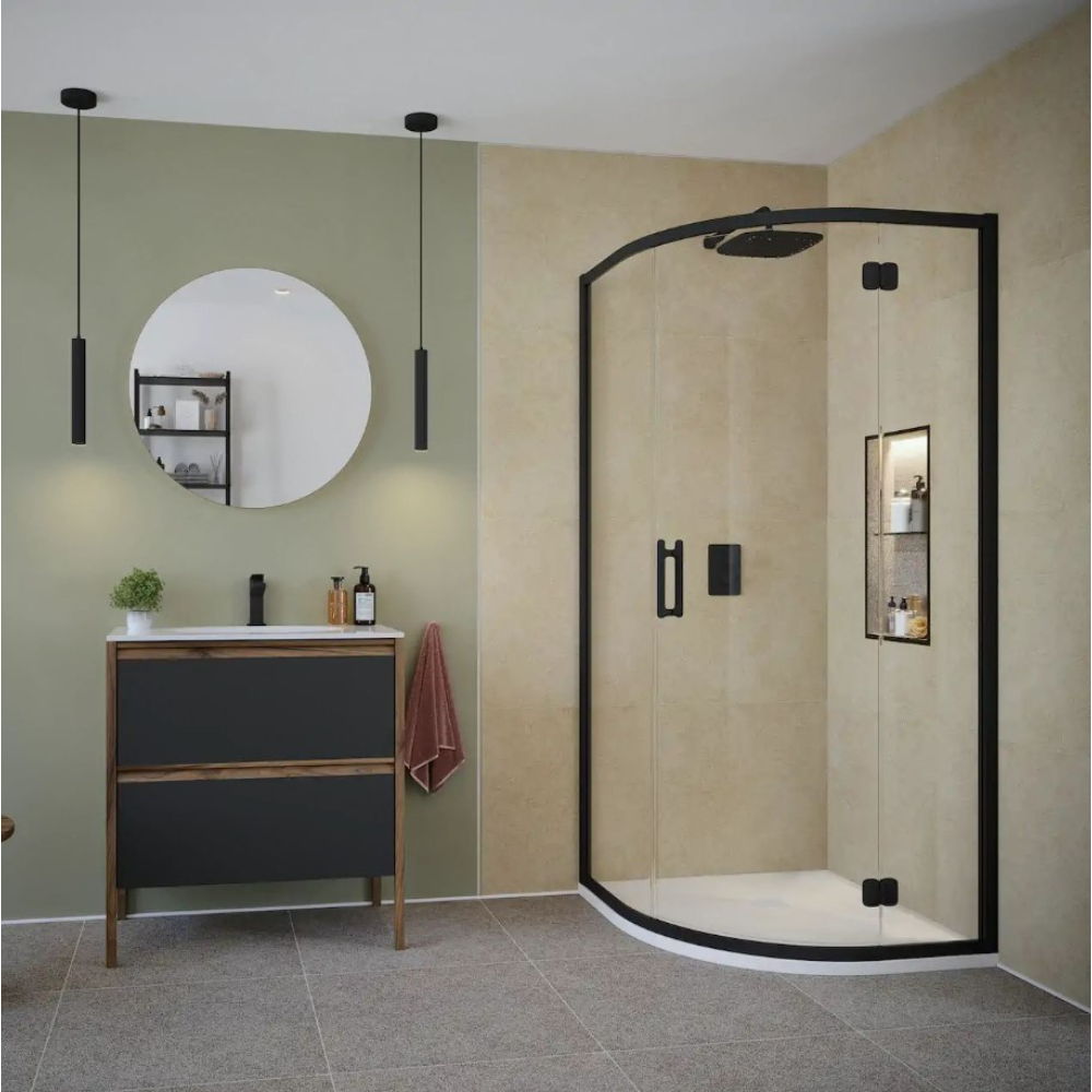 Flair ILI Quadrant Shower Enclosure | Chrome, Matte Black, Brushed Brass | 900mm, 1000x800mm to 1200x900mm