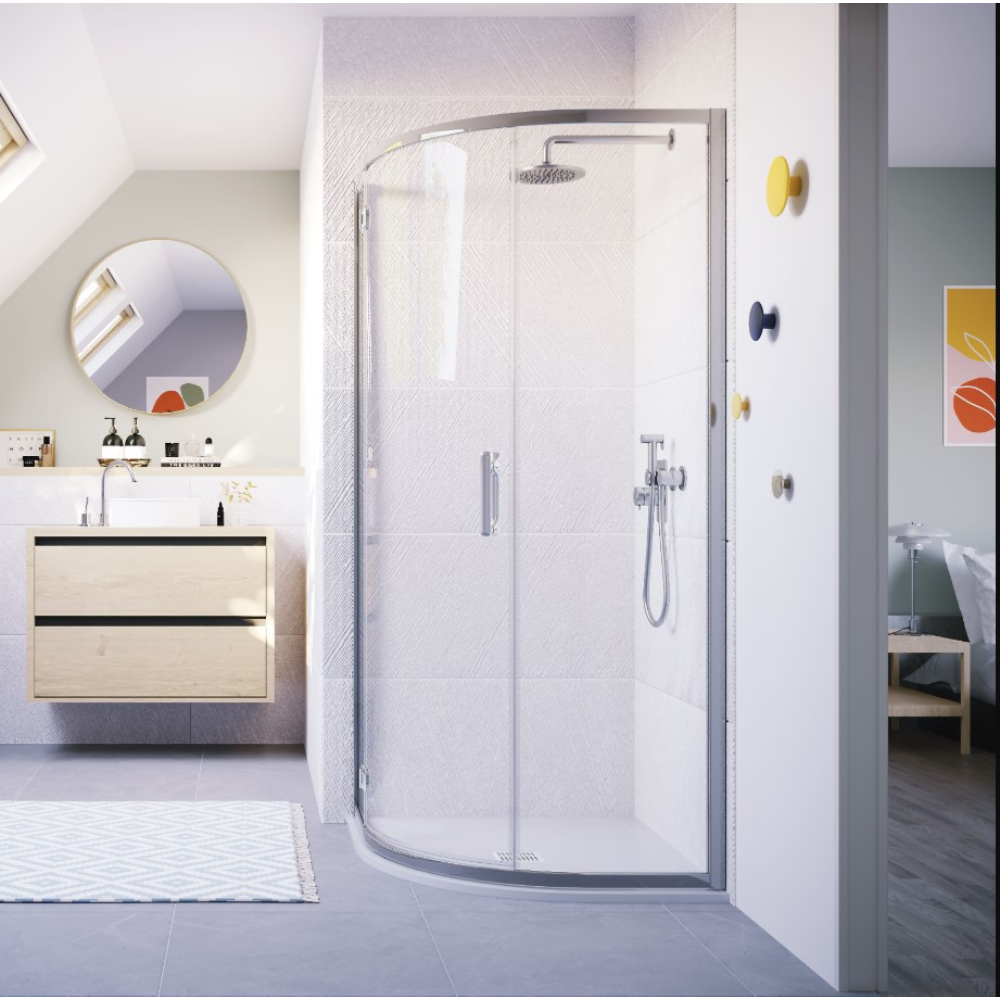 Flair ILI Quadrant Shower Enclosure | Chrome, Matte Black, Brushed Brass | 900mm, 1000x800mm to 1200x900mm