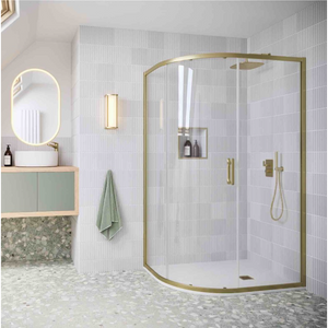 Flair ILI Quadrant Shower Enclosure | Chrome, Matte Black, Brushed Brass | 900mm, 1000x800mm to 1200x900mm