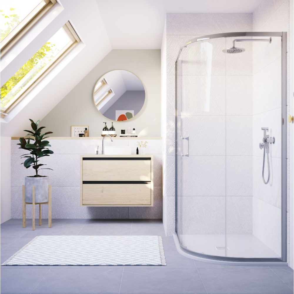 Flair ILI Quadrant Shower Enclosure | Chrome, Matte Black, Brushed Brass | 900mm, 1000x800mm to 1200x900mm