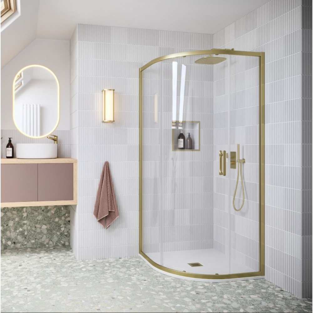 Flair ILI Quadrant Shower Enclosure | Chrome, Matte Black, Brushed Brass | 900mm, 1000x800mm to 1200x900mm
