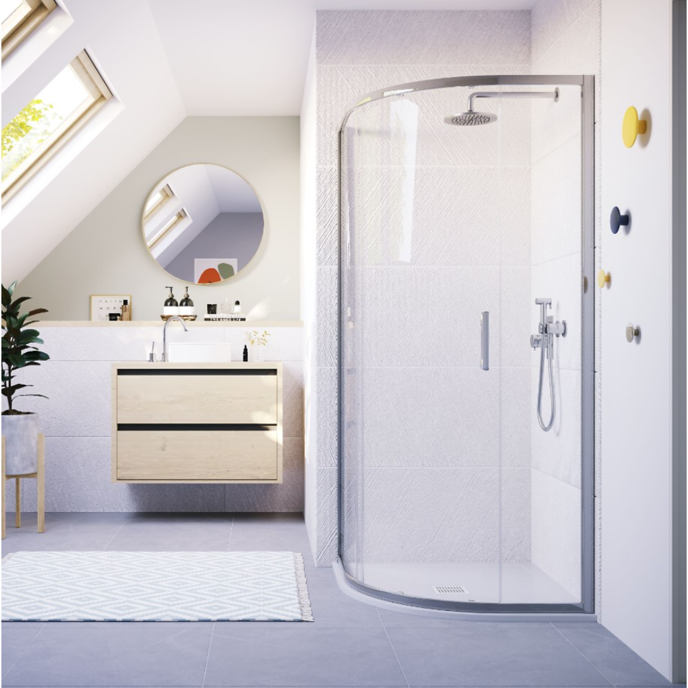 Flair ILI Quadrant Shower Enclosure | Chrome, Matte Black, Brushed Brass | 900mm, 1000x800mm to 1200x900mm