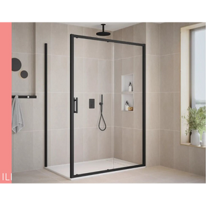 Flair ILI Slider Shower Door | Chrome, Matte Black, Brushed Brass | 1000mm to 1700mm