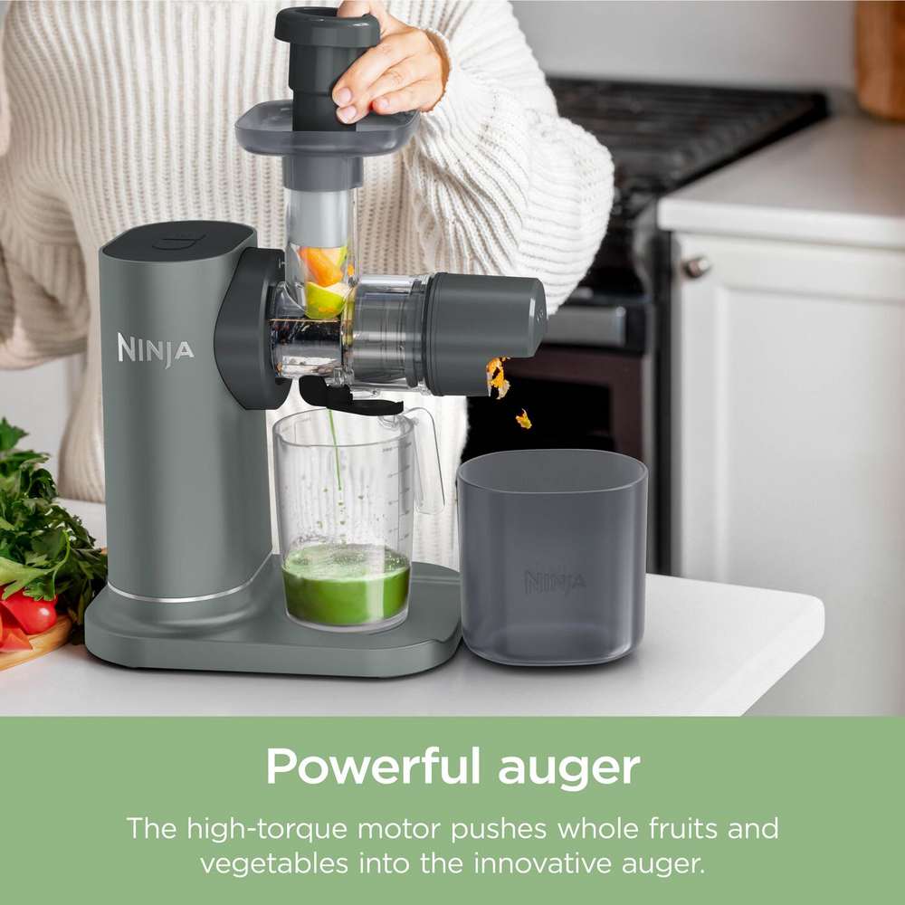 Ninja 3 in 1 Cold Press Juicer Slicer and Shredder with Anti-Clog Filter | JC152UK