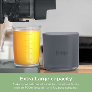 Ninja 3 in 1 Cold Press Juicer Slicer and Shredder with Anti-Clog Filter | JC152UK