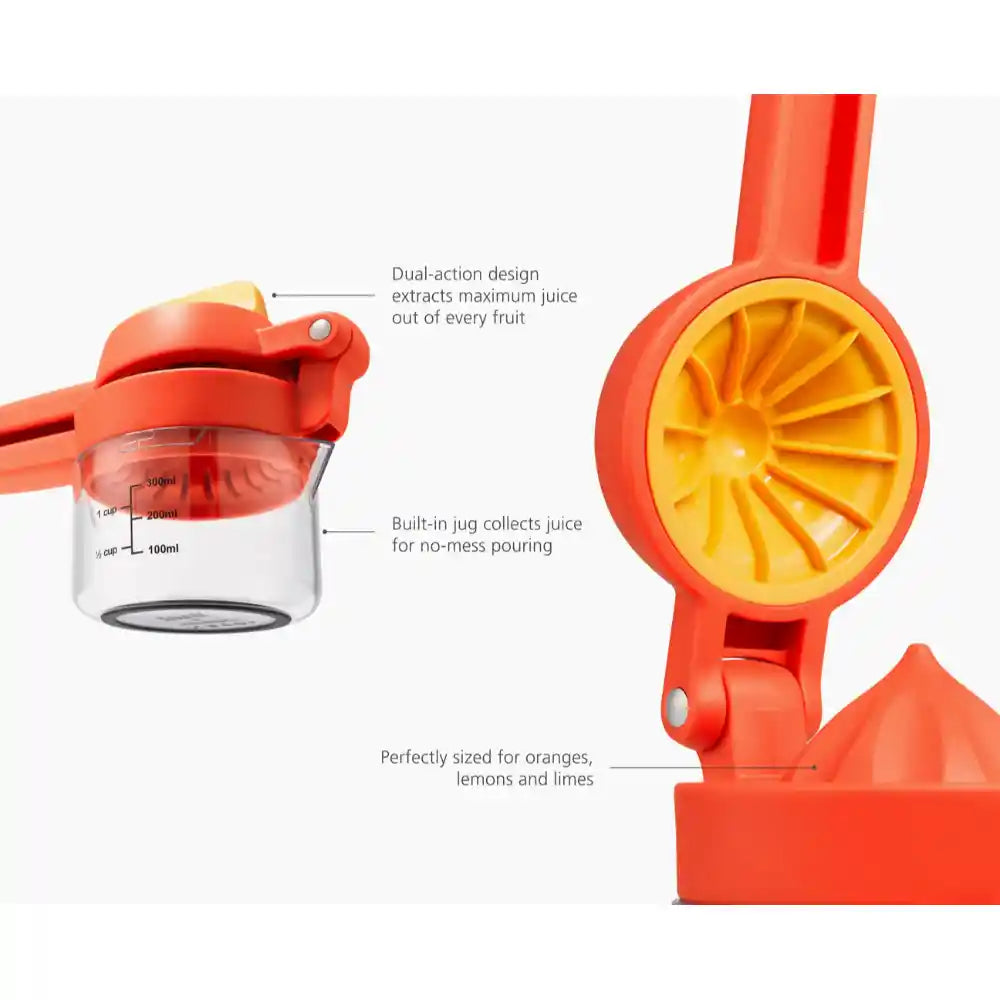 Joseph Joseph JuiceMax Plus Dual-Action Orange Citrus Press with Measuring Cup | 1000086JJ