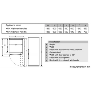 Bosch Series 2 Frost Free Freestanding Fridge Freezer - Stainless Steel | KGN34NLEAG