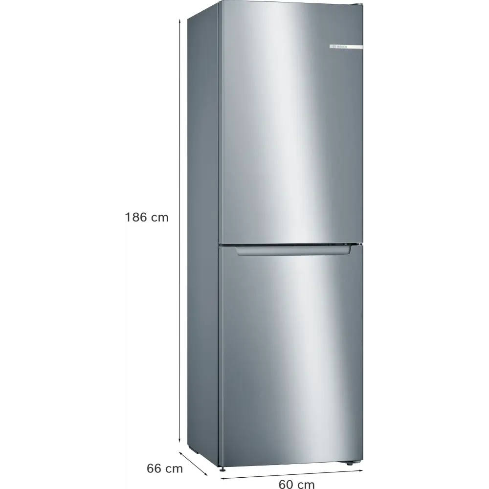 Bosch Series 2 Frost Free Freestanding Fridge Freezer - Stainless Steel | KGN34NLEAG