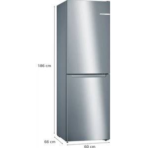 Bosch Series 2 Frost Free Freestanding Fridge Freezer - Stainless Steel | KGN34NLEAG