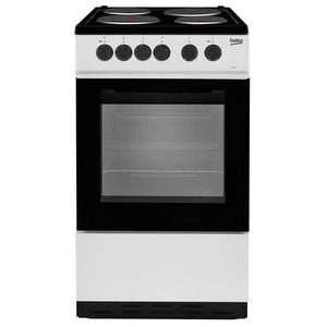 Beko 50cm Electric Solid Plate Cooker - Silver | KS530S